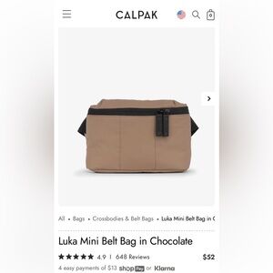 Luka Mini Belt Bag in Chocolate